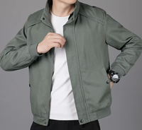 Veste coupe-vent homme personnalisée en gros, collection automne, coupe ajustée, col montant, manteau décontracté grande taille 5XL pour l'extérieur