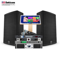 Professional Family Karaoke Party 12 15 pouces woofer mdf ensemble complet en bois dj système de sons haut-parleurs et amplificateur