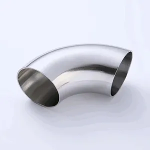 High selling Chemical and petroleum industry Seamless 304 316L Hygienic 90/45 Degree stainless steel sanitary elbow
