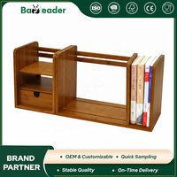 Organisateur de Documents Rectangulaire Multi-Compartiments en Bambou de Qualité Supérieure, Support de Papeterie de Bureau, Porte-Stylos pour Bureau de Studio