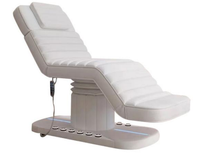 FARSLIM Meilleures ventes Lit de massage électrique à 3 moteurs, mobilier de salon, acier inoxydable, cuir PU, table de soin du visage, lit pour extensions de cils
