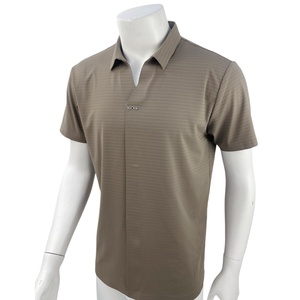 Patte décorative élégante UPF50 + revers Polo hommes été sans couture bord Anti-rides Polo t-shirt - Product Image 4