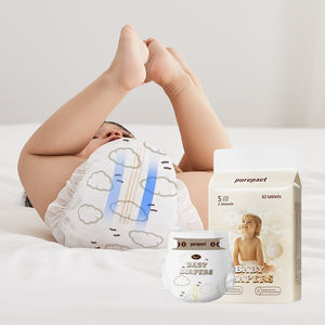 免费样品中国婴儿尿布制造商供应无纺布棉一次性婴儿尿布批发便宜婴儿尿布 - Product Image 1