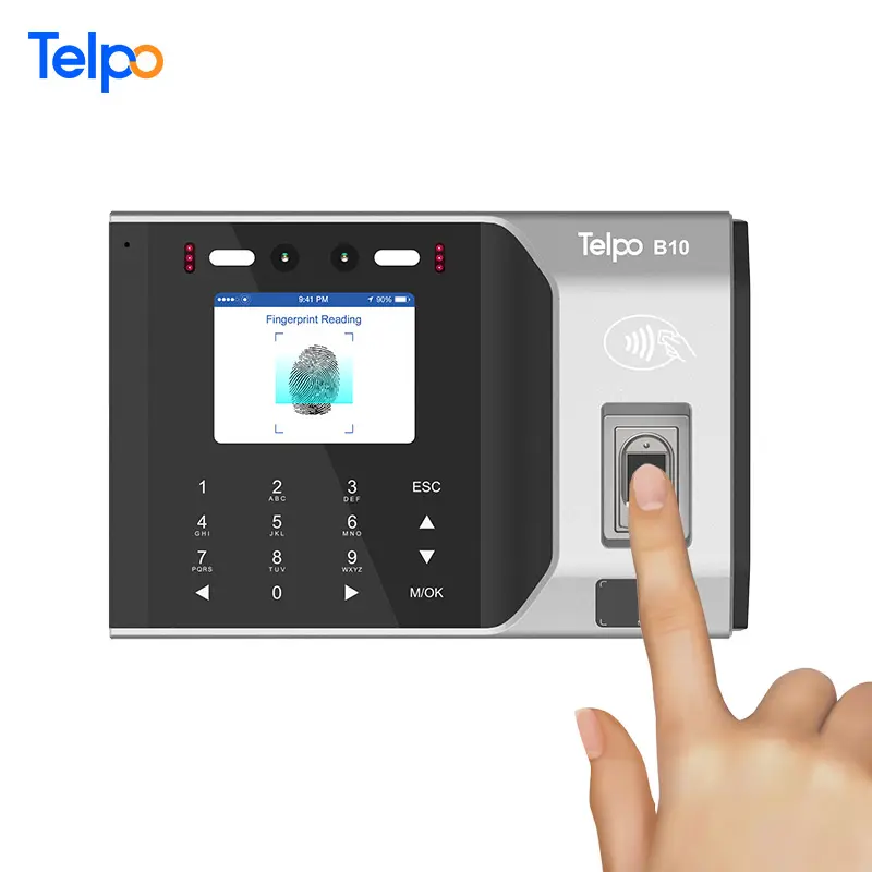 TelpoB10従業員の顔認識時間デバイスWIFI指紋生体認証出席マシン