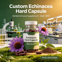 Capsule d'herbes complexes en gélule dure avec échinacée et vitamine C, complément alimentaire personnalisé sous marque privée