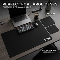 Fabricants de tapis de souris personnalisés de haute qualité, base en caoutchouc naturel importé, tapis de souris de jeu noir, logo personnalisé