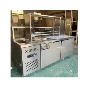 2024 Commerciële Aanrecht Buffet Catering Food Display Sandwiches Pizza Bereid Werktafel Bar Salade Professionnel Restaurant