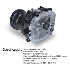 Boîtier étanche pour plongée <span class=keywords><strong>sous</strong></span>-marine Seafrogs 40m/130ft XT2 pour <span class=keywords><strong>appareil</strong></span> <span class=keywords><strong>photo</strong></span> <span class=keywords><strong>Fujifilm</strong></span> X-T2 avec objectif 18-55mm, boîtier pour caméra de plongée - Product Image 5