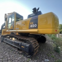Excavatrice Komatsu PC450 d'occasion de haute qualité, 45 tonnes, modèle PC450-8, sur chenilles, forte force de rupture, pelleuse robuste