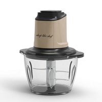 Hachoir à viande électrique à lame en acier inoxydable 2L Mini robot de cuisine pour le ménage et le restaurant