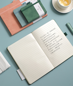 Biểu tượng tùy chỉnh A5 bìa cứng Pu da sang trọng Túi máy tính xách tay in ấn Tạp Chí Nhật Ký dập nổi PU da logo in ấn - Product Image 5