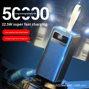 Batterie externe en plastique à succès transfrontalier, charge ultra-rapide 22,5W, 60000mAh, lampe torche LED, affichage numérique pour téléphone portable - Product Image 3