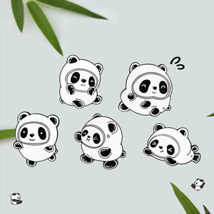 Broches de panda lindos al estilo chino, broches de oso de dibujos animados, insignias metálicas de tendencia nacional, <span class=keywords><strong>ropa</strong></span> para parejas, bolsos y accesorios. - Product Image 1