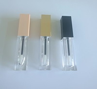 Tubes de gloss et de rouge à lèvres liquides en plastique personnalisés avec logo, vides, 4,4 ml, contenants cosmétiques avec impression sérigraphique, vente en gros