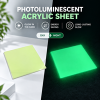 Plaque acrylique fluorescente PMMA de 3 mm, coulée, phosphorescente, gravable au laser, découpe personnalisée pour l'art, la signalétique et l'artisanat