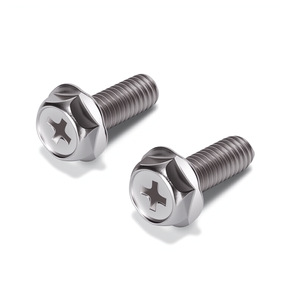 201 Stainless Steel Hex <b>Flange</b> <b>Bolts</b> M4 M5 M6 Fully Threaded With Washers National Standard Grade B Level 4.8 - Product Image 1