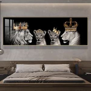 Venta al por Mayor de Lámparas LED con Impresión HD de Animales, Cuadro de León para Sala de Estar o Dormitorio, Arte de Pared de Porcelana de Cristal, Pintura Personalizada para Colgar en la Pared - Product Image 6