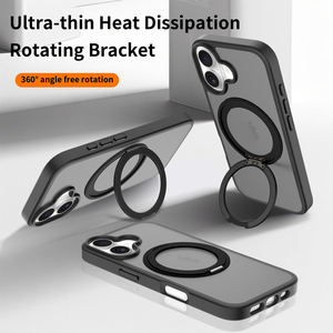 Funda de teléfono con soporte giratorio de 360 ° para Iphone 13 14 15 16 17, funda trasera de teléfono magnética con carga inalámbrica para Iphone 17 - Product Image 4