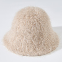 Sombrero de Lana de Alpaca de Lujo para Mujer, Gorro Cálido y Peludo, Elegante Sombrero de Invierno para Viajar