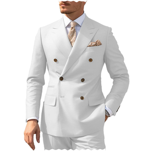 Casual Beige Herren Business Anzüge 2 Stück Regular Fit Zweireiher Jacken hose für <span class=keywords><strong>Prom</strong></span> Party Hochzeit Smoking - Product Image 6