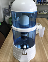 Purificateur d'eau Kangen manuel en plastique sur pied à 7 étapes, 16 L, avec filtre et distributeur, réservoir de stockage à charbon actif