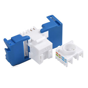 RJ45 CAT5E Cat6 CAT6A 180 gradi keystone jack con otturatore UTP CAT 6 strumento gratis - Product Image 2