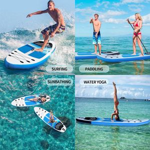 CZFIT Planche de paddle gonflable Drop Stitch Écologique Portable Océan/Lacs Rivières Eaux Taille personnalisable 3 ailerons à enfiler - Product Image 4