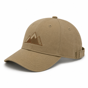 Gorra de Béisbol de 6 Paneles Color Caqui con Logotipo de Montaña Bordado, Unisex, Estilo Casual para Exteriores, Ajustable, para las Cuatro Estaciones - Product Image 2