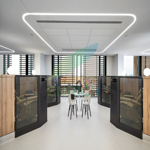 Văn phòng hiện đại ánh sáng mặt dây chuyền lịch thi đấu tùy chỉnh thực hiện tròn vuông LED tuyến tính ánh sáng mặt dây chuyền - Product Image 5