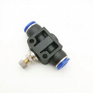 Conector Neumático de Empuje Rápido EBM, Válvula de Control de Velocidad, Adaptador de Tubo de Aire de Plástico Negro, 0.1 kg - Product Image 1