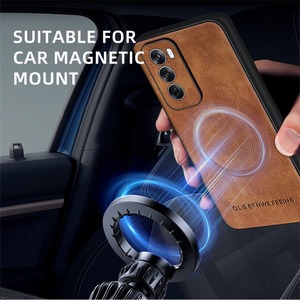 Funda de teléfono de cuero con <span class=keywords><strong>carga</strong></span> inalámbrica magnética para <span class=keywords><strong>Oppo</strong></span> <span class=keywords><strong>Reno</strong></span> 12 11 10 9 <span class=keywords><strong>8</strong></span> 7 <span class=keywords><strong>Pro</strong></span> / 10 <span class=keywords><strong>Pro</strong></span> + / Find X5 Lite, funda de parachoques suave de lujo - Product Image 4