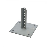 Base de support verticale en tôle avec fentes réglables pour l'installation de cadres et d'équipements