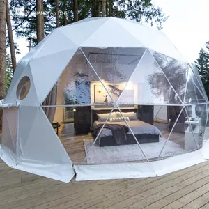 Luxury Glamping Hotel Geodesic Dome Tent Đối Với Khu Nghỉ Mát Trong Mùa Đông