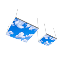 Boîte à lumière LED RGB+W rectangulaire en aluminium, design ultra fin, film souple, éclairage dynamique personnalisé, haute luminosité, décoration murale