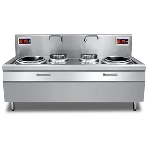 Commercial Induction Cooker Double Head Single Tail Small Frying Stove 8kw Hotel Electromagnetic Cooker