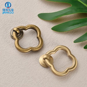 JAYHOO Cabinet Door <b>Handle</b> Half Dumpling Shape Brass Single Hole Chinese Style Drawer Wardrobe Kitchen Furniture <b>Handle</b> - Product Image 3