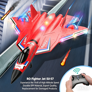 NEW Rc Plane SJY-SU57 Radio Controlled Airplane with Light Fixed Wing Hand <b>Throwing</b> Foam Electric Remote Control Plane - Product Image 6