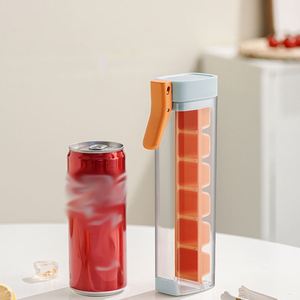 Plateau <span class=keywords><strong>distributeur</strong></span> de glaçons compact sans contact à 6 grilles Outil de congélation à boisson à une touche Levier poussoir de porte à dégagement inférieur en plastique - Product Image 3