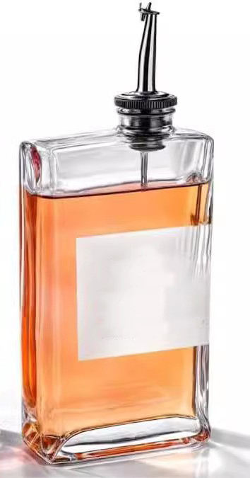 Topper argent + bouteille vide