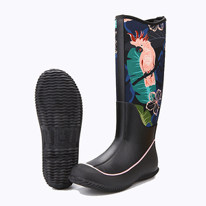 Bottes d'extérieur en caoutchouc pour femme, imperméable, hauteur des genoux, intérieur néoprène, adapté pour la pêche, la chasse, l'équitation, modèle - Product Image 3
