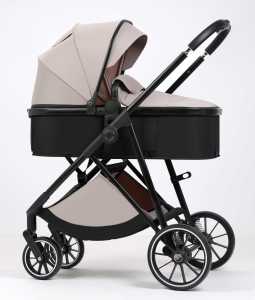 Carrito de Bebé de Lino de Alta Calidad en Oferta, Plegable, Portátil, de Lujo, con Diseño de Paisaje Alto, Marco de Aleación de Aluminio, 4 Ruedas - Product Image 6