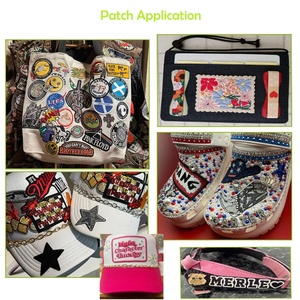 卸売カスタムパッチ音符スパンコールパッチかぎ針編み、クォーバー、シンボル刺繍スパンコールパッチカスタムデザインを受け入れる - Product Image 3