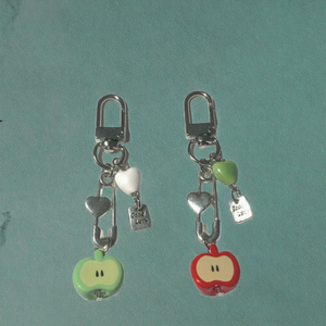 Porte-clés de téléphone en forme de fruit, design anime en alliage pour Deepspace, <span class=keywords><strong>pomme</strong></span> <span class=keywords><strong>rouge</strong></span>, cœur, bijoux, pendentif pour sac à dos, accessoires - Product Image 2