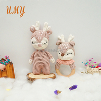 Peluche ours amigurumi en coton, tissu en coton, rembourrage en coton PP, écologique, jouet en peluche debout pour bébé