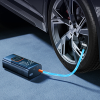 Compresseur d'air portable pour pneus de voiture 150 PSI ABS, alimenté par batterie 7,4 V 4500 mAh, avec écran LED et lumière d'urgence, arrêt automatique