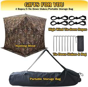 عرض رائع في الهواء الطلق يطفو على السطح 2-3 شخص التمويه الصيد الأرض العمياء درجة رؤية من خلال اطلاق النار <span class=keywords><strong>Bowhunting</strong></span> خيمة - Product Image 5