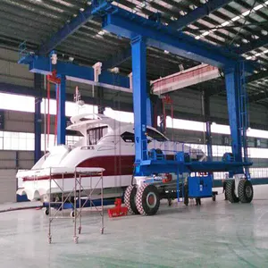 Diseño personalizado 10 Ton Mobile Boat Hoist Yacht Boat Lift Crane Marine Travel Lift