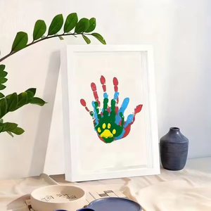 Cadre photo DIY fait main pour empreintes de mains de couple, cadre photo familial pour empreintes de paume - Product Image 5