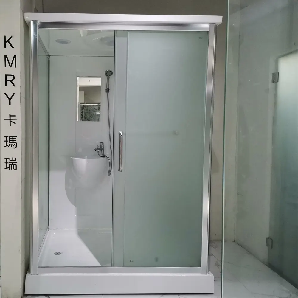 All in one Prefab Aluminium Alloy Bathroom Shower Room  Easy Installation Enclosed Sliding Glass Shower Enclosure Cabin Room