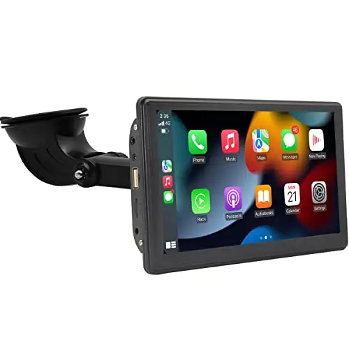 CarPlay nirkabel layar sentuh, 7 Inch GPS mobil Android Auto portabel navigasi CarPlay untuk mobil truk AirPlay Tautan cermin mobil